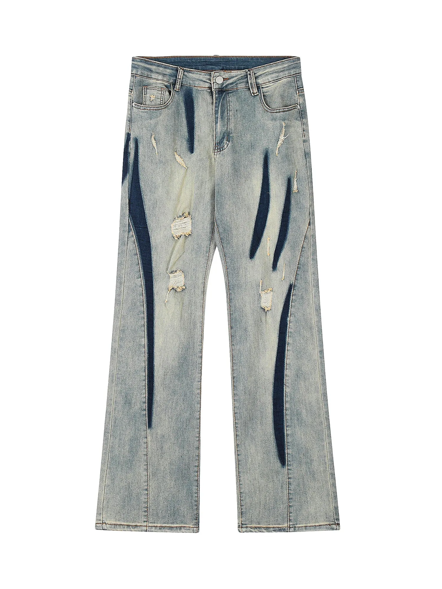 1984 Vintage Washed Split Structure Hip-Hop Jeans