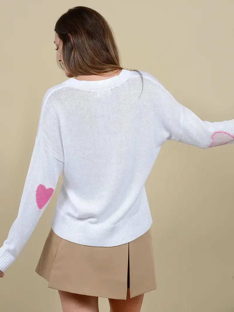 27 Miles - Cherise Sweater in Cloud white