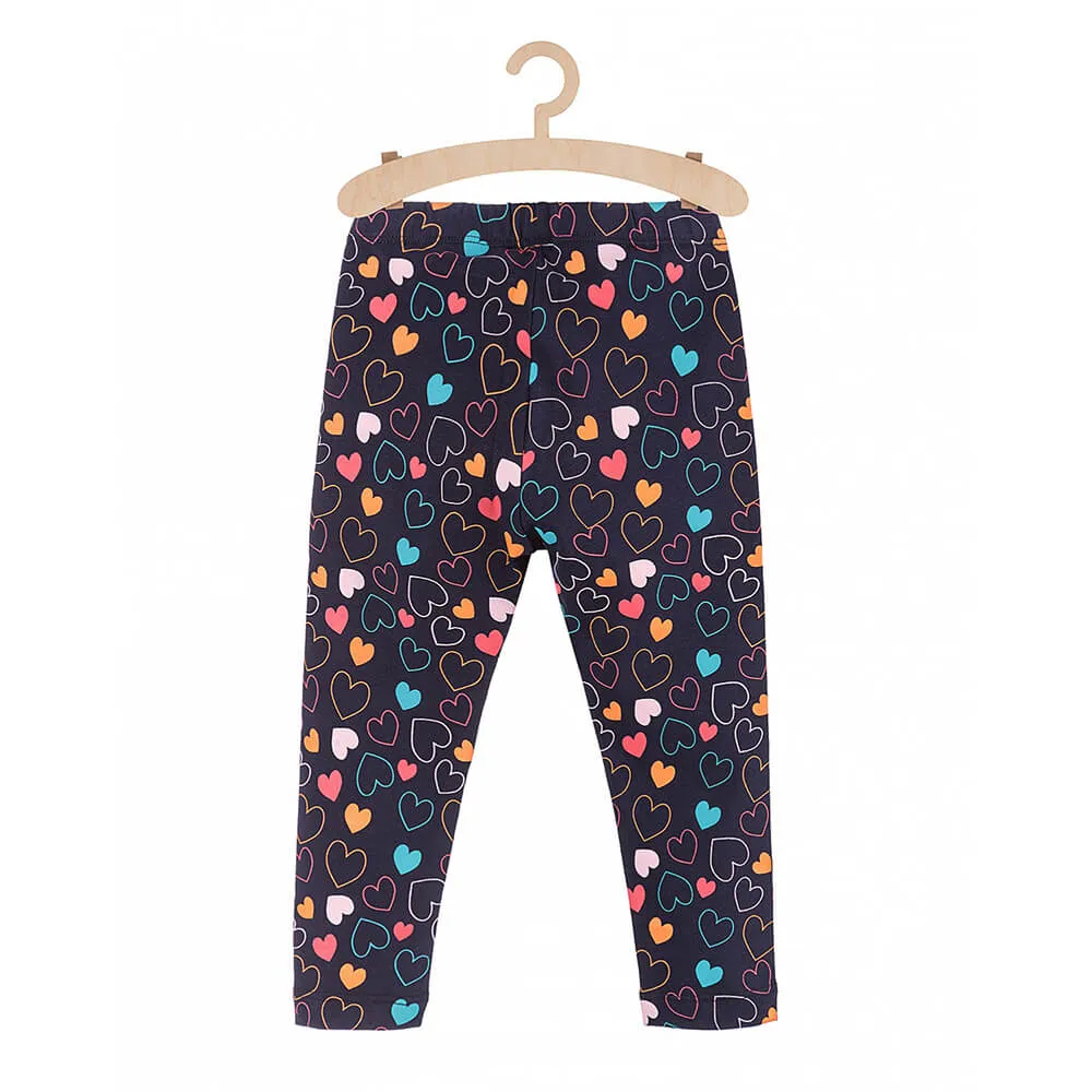 5.10.15 Navy Blue Multi Hearts Printed Tights 1113