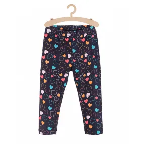 5.10.15 Navy Blue Multi Hearts Printed Tights 1113