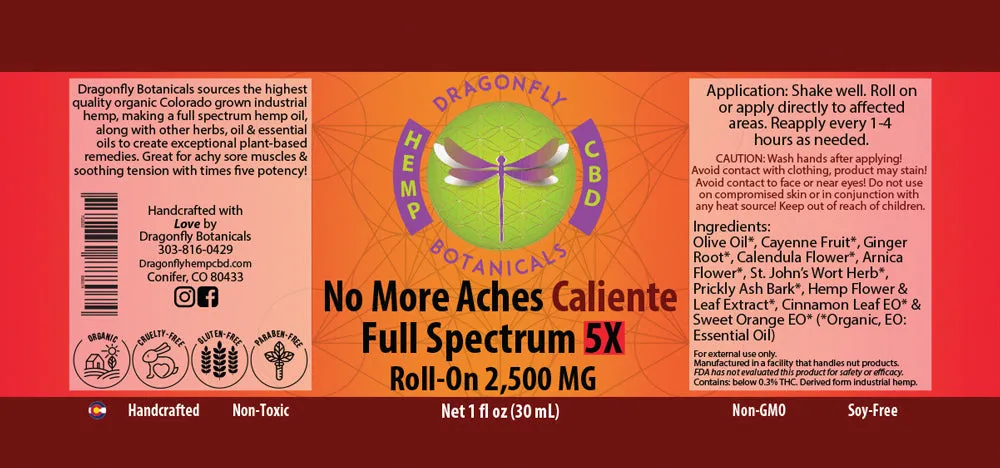 5X Caliente Full Spectrum CBD Hemp ROLL-ON