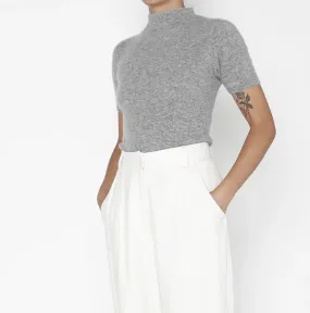 7115 by Szeki Mockneck Fitted Knit Tee