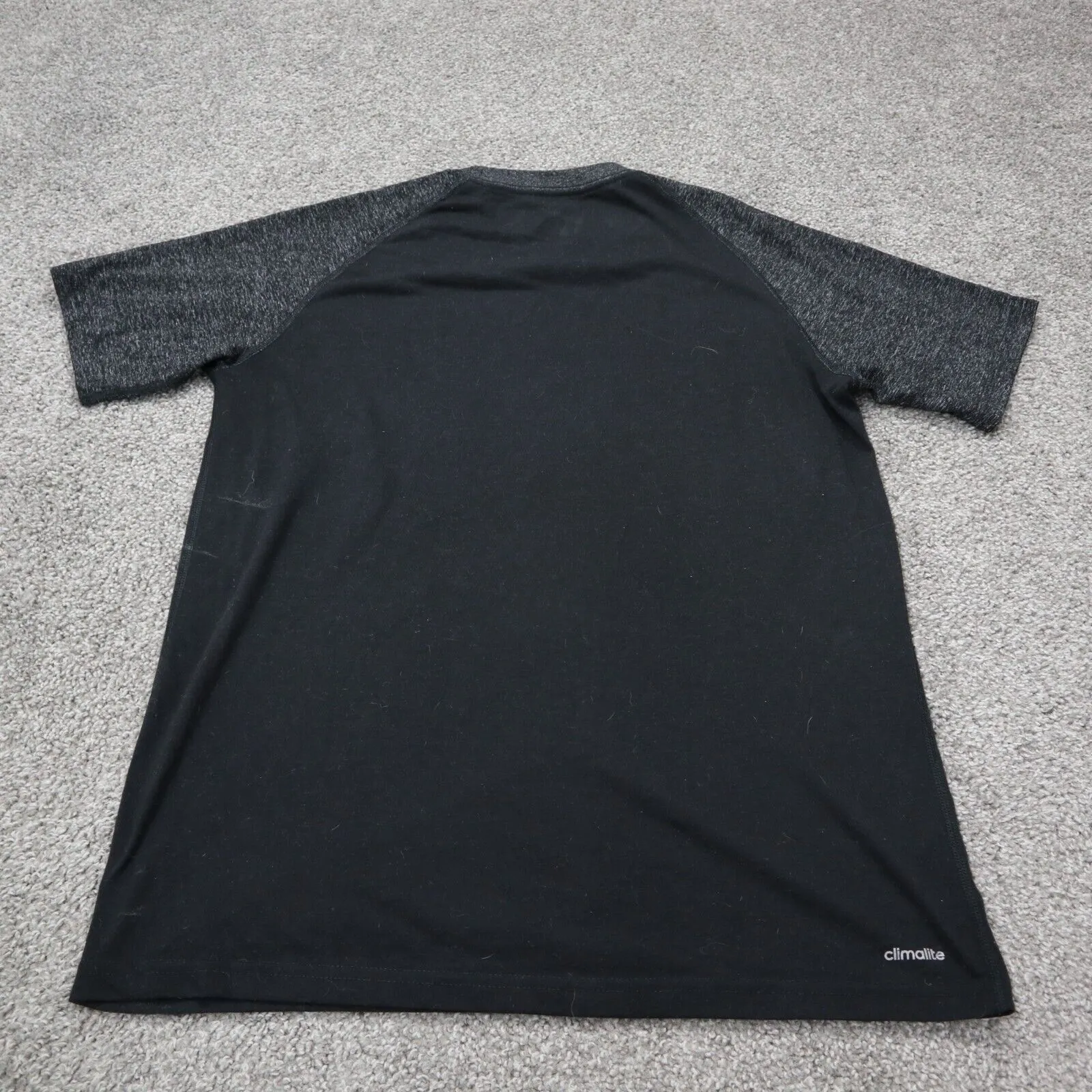Adidas Men Casual Pullover T Shirt Short Sleeve Crew Neck Black Size Medium