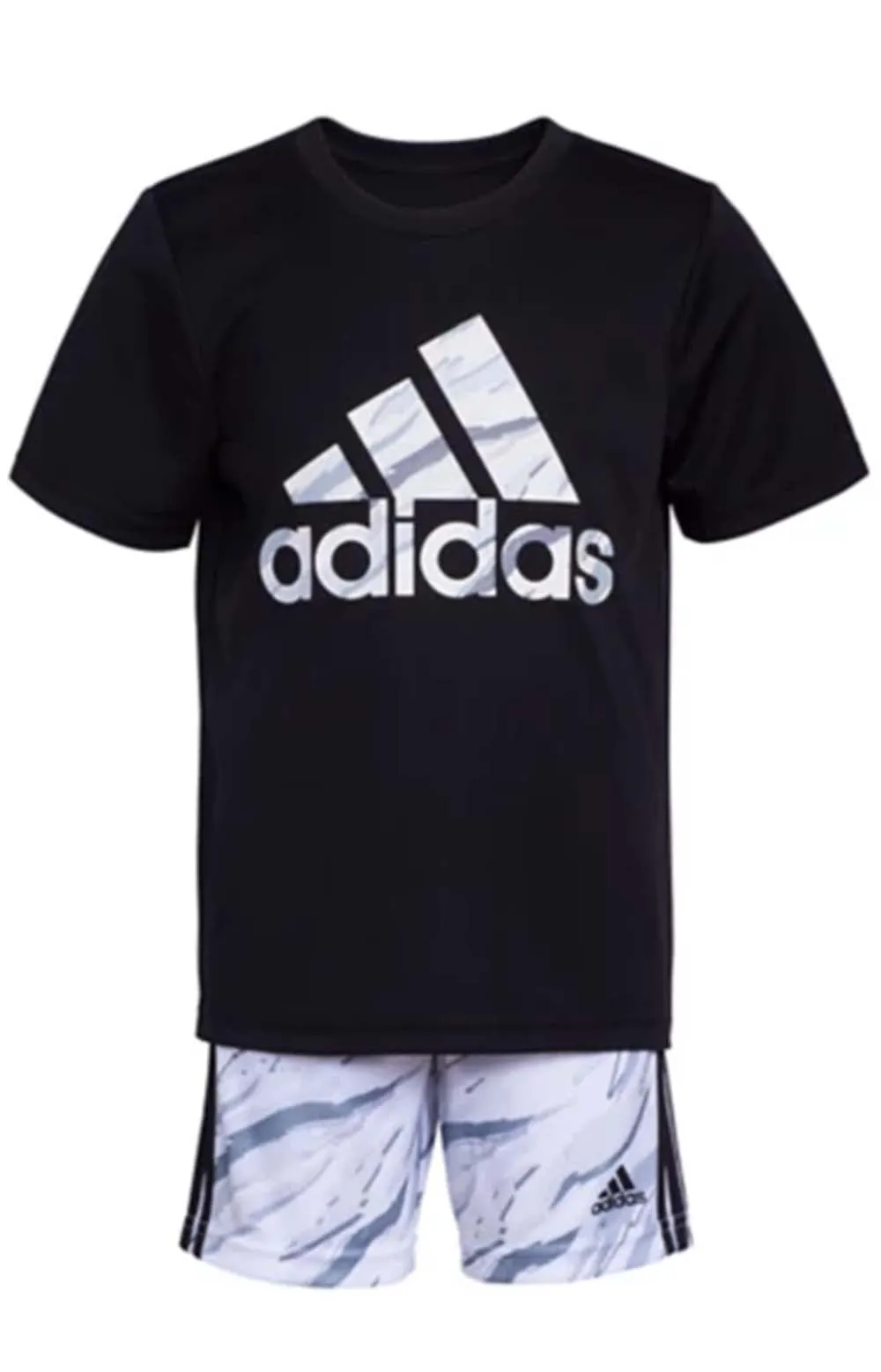 (AG6362C) Tiger Camo T-Shirt and Shorts Set - Black