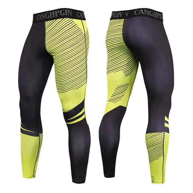 Aidase Men's Running Leggings Sportswear Quick Dry Gym Fitness Tights Workout Training Jogging Sports Trousers Compression Sport Pants