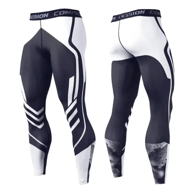 Aidase Men's Running Leggings Sportswear Quick Dry Gym Fitness Tights Workout Training Jogging Sports Trousers Compression Sport Pants