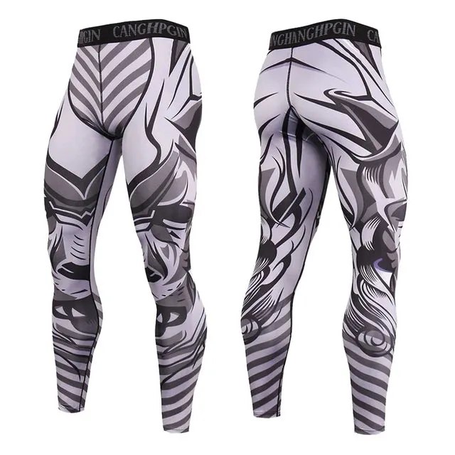 Aidase Men's Running Leggings Sportswear Quick Dry Gym Fitness Tights Workout Training Jogging Sports Trousers Compression Sport Pants