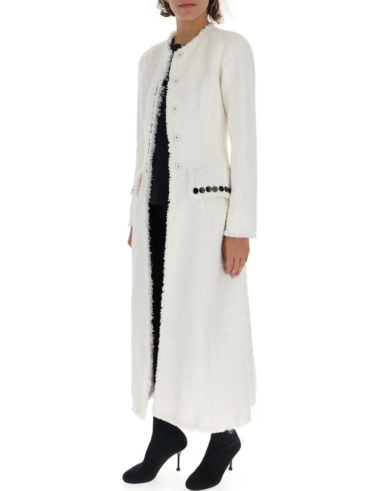 Alexander Wang Long Tweed Button Coat