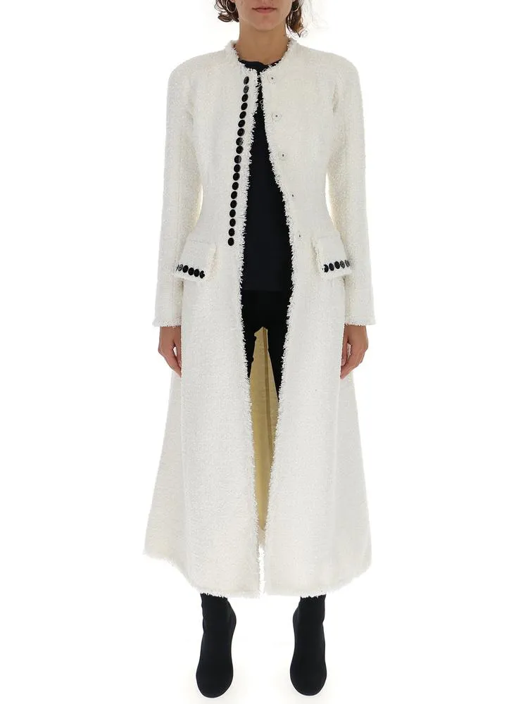 Alexander Wang Long Tweed Button Coat