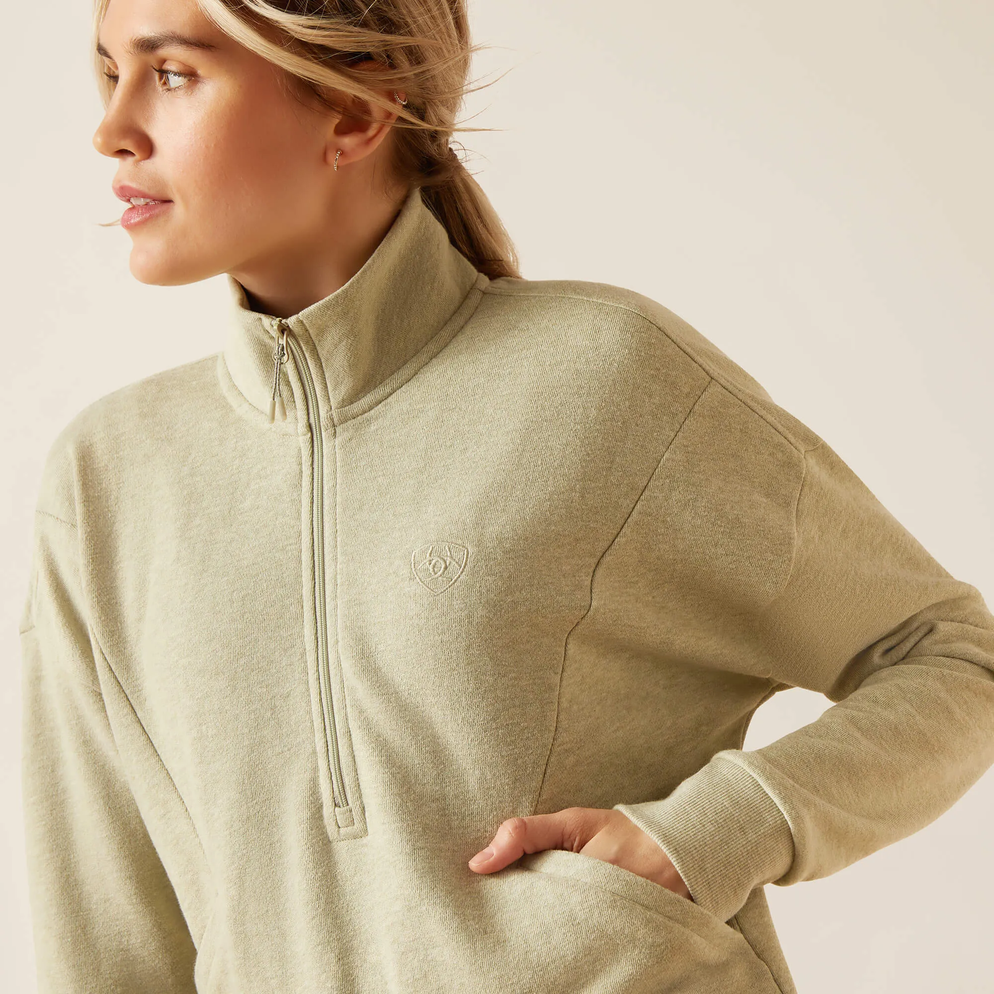 Ariat Ladies Friday Cotton 1/2 Zip Sweatshirt