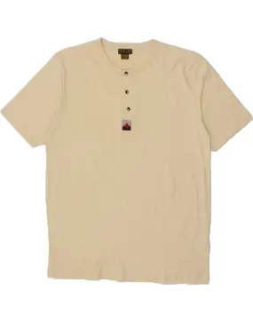 ATLAS FOR MEN Mens T-Shirt Top XL Beige Cotton