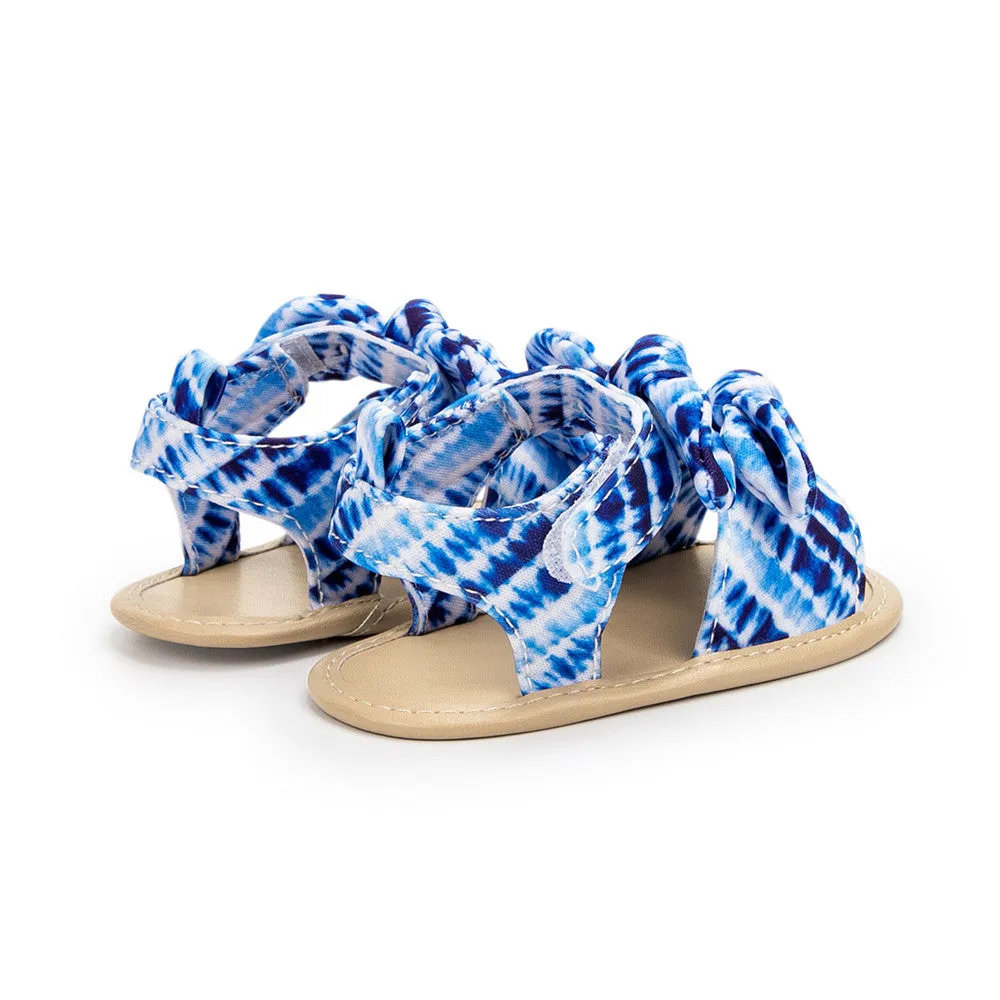 Baby Girls Bow Decor Tie Dye Sandals baby boy clothes wholesale