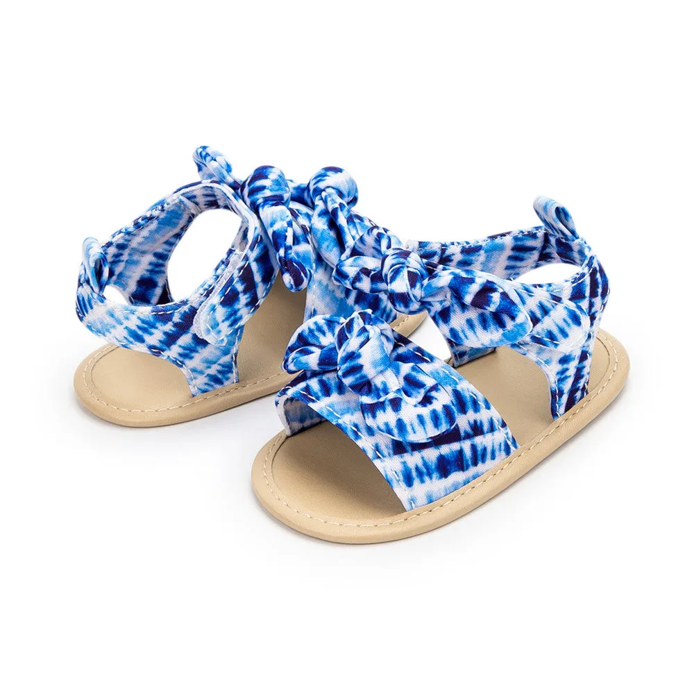 Baby Girls Bow Decor Tie Dye Sandals baby boy clothes wholesale