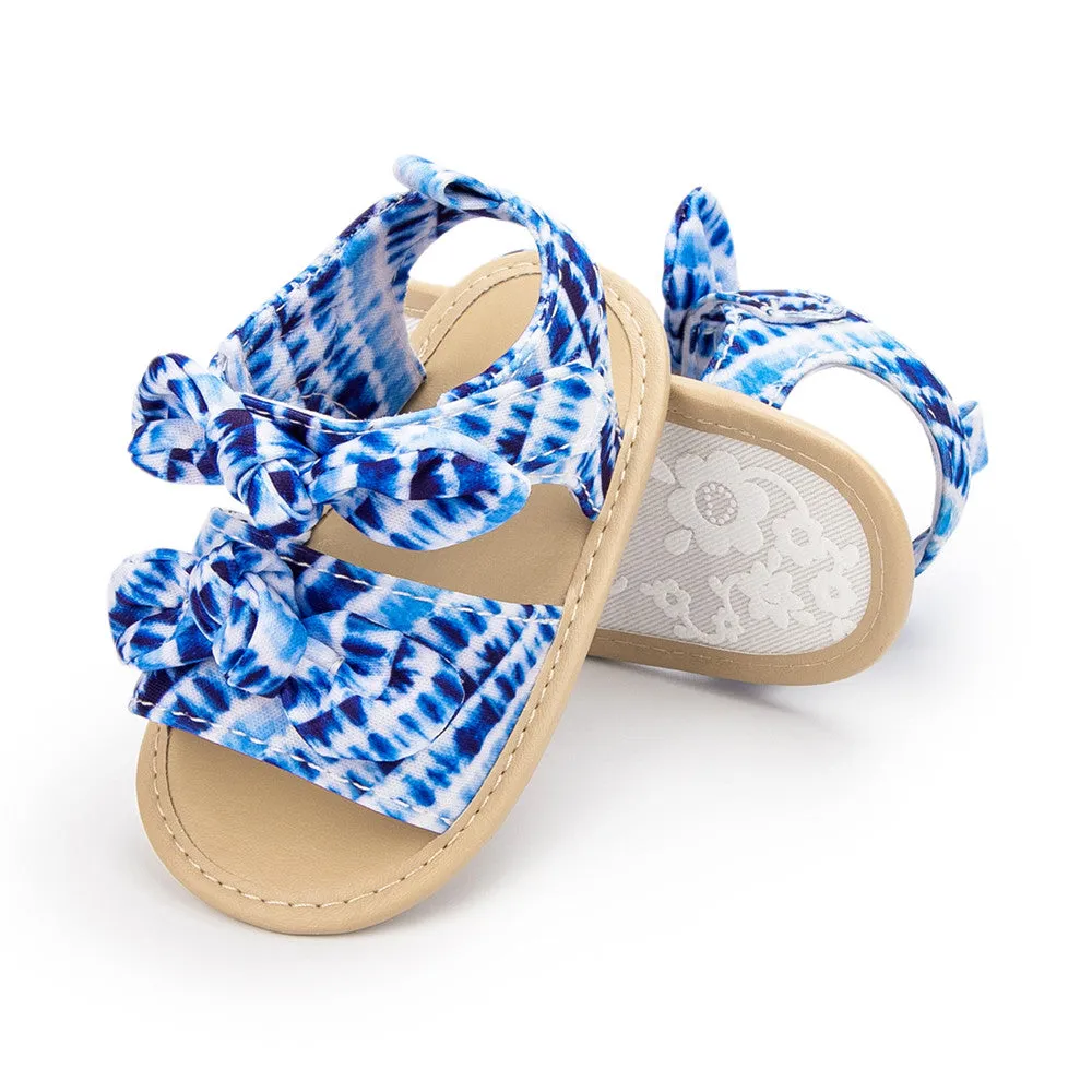 Baby Girls Bow Decor Tie Dye Sandals baby boy clothes wholesale