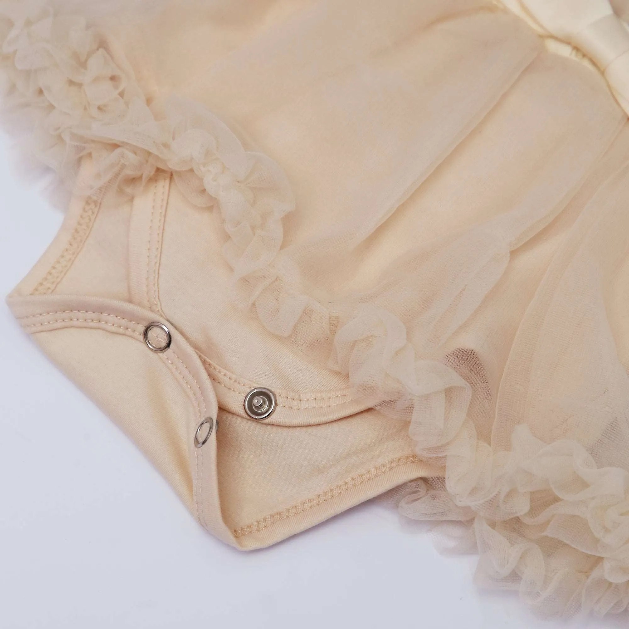 BABY GIRLS DRESS CHEST SQNCE BOW