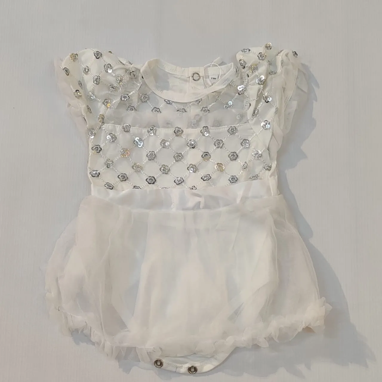 BABY GIRLS DRESS CHEST SQNCE BOW