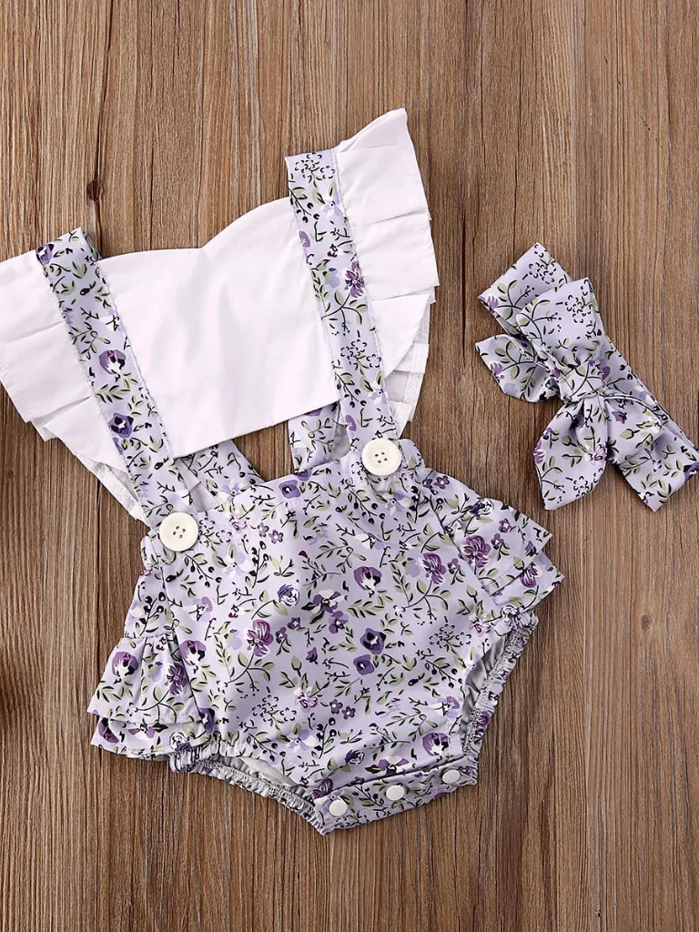 Baby We Love Ruffles Onesie with Headband Set