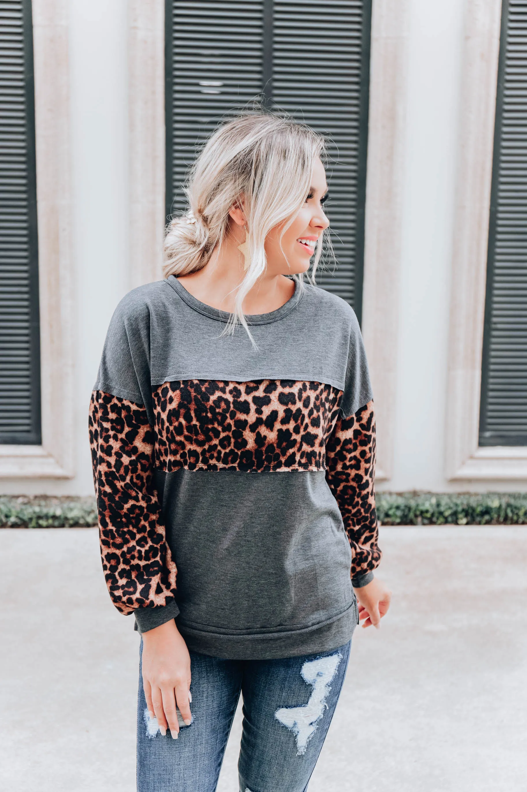 Banded Leopard Top