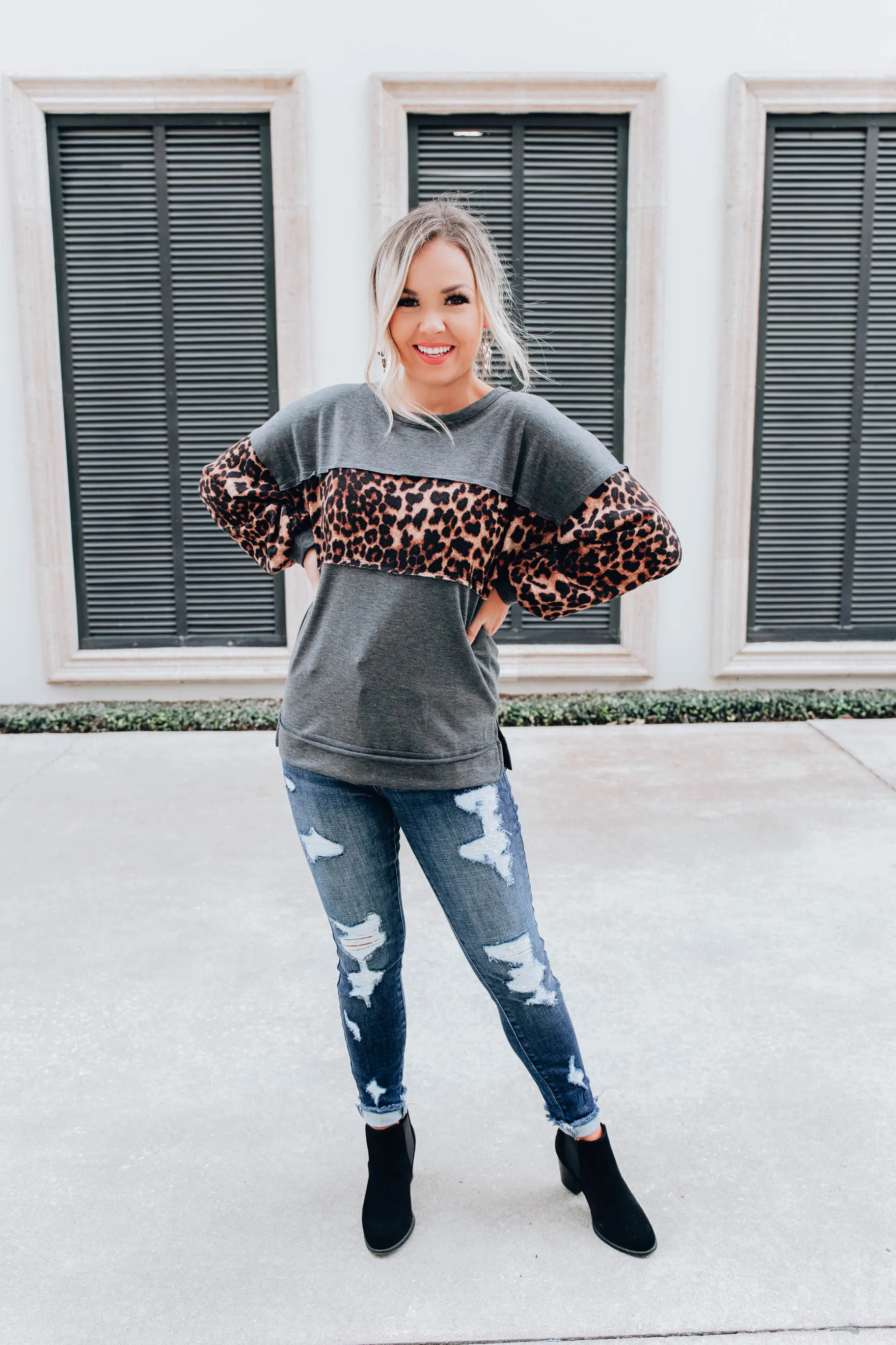 Banded Leopard Top