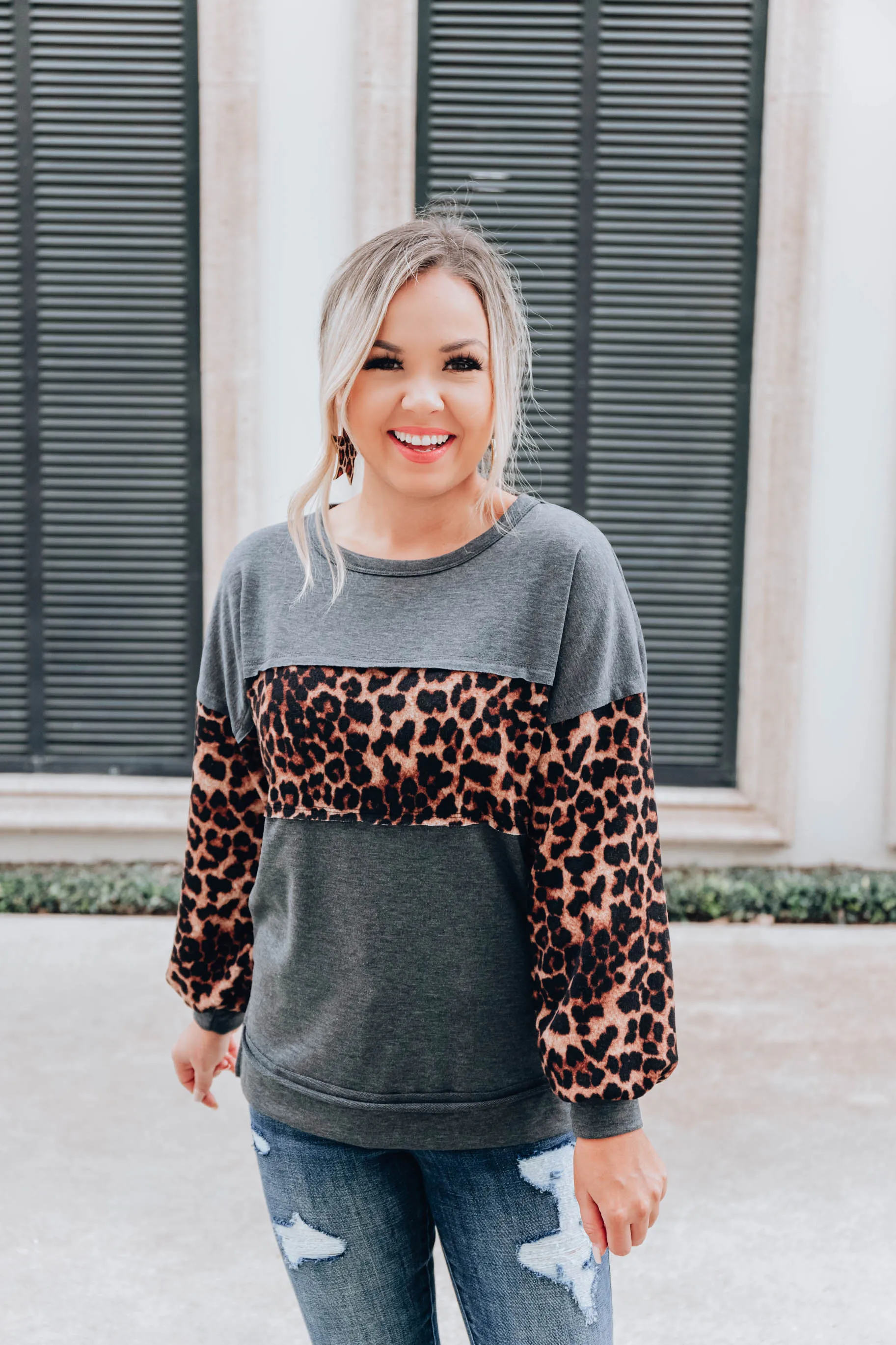 Banded Leopard Top