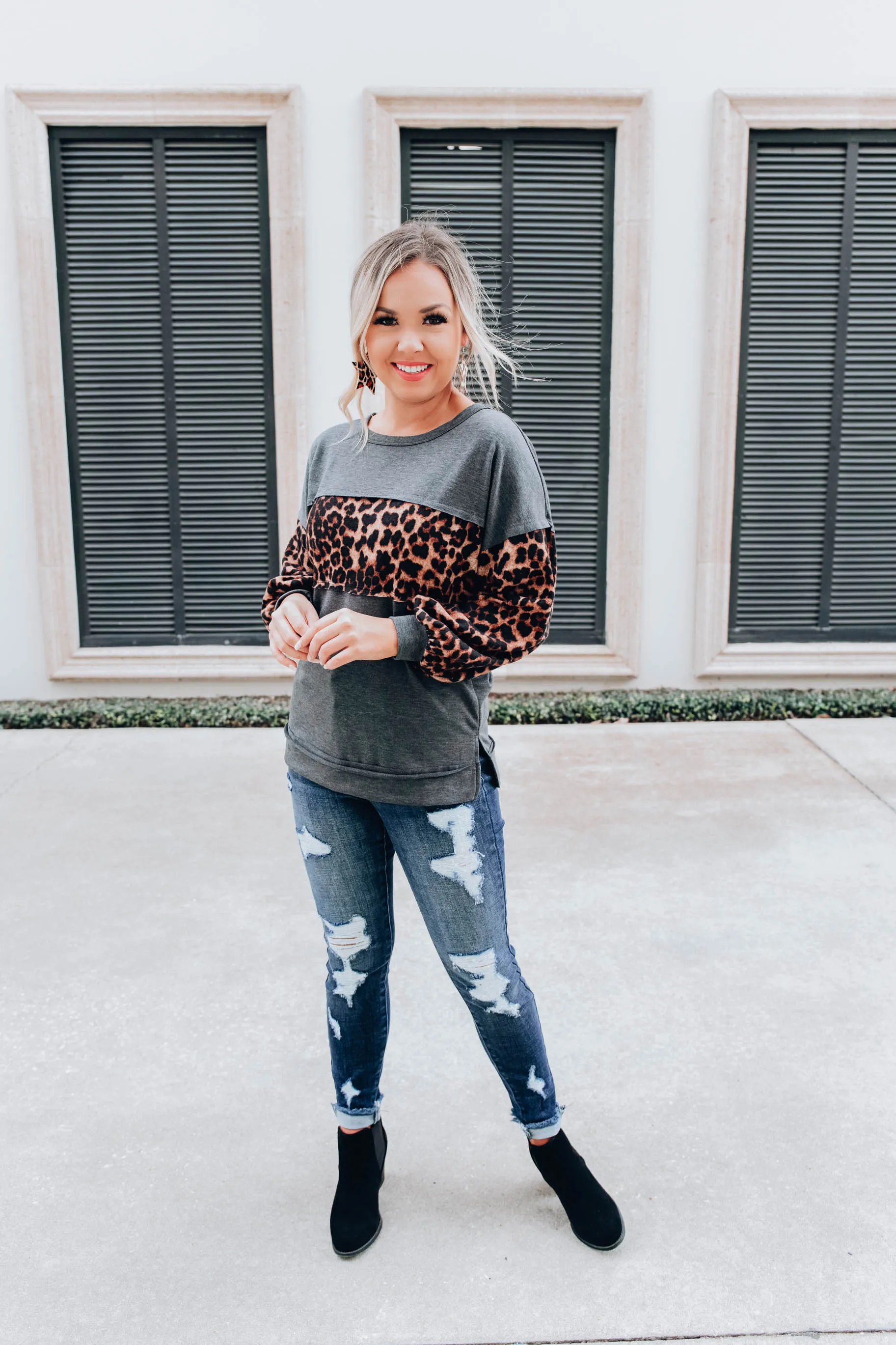 Banded Leopard Top