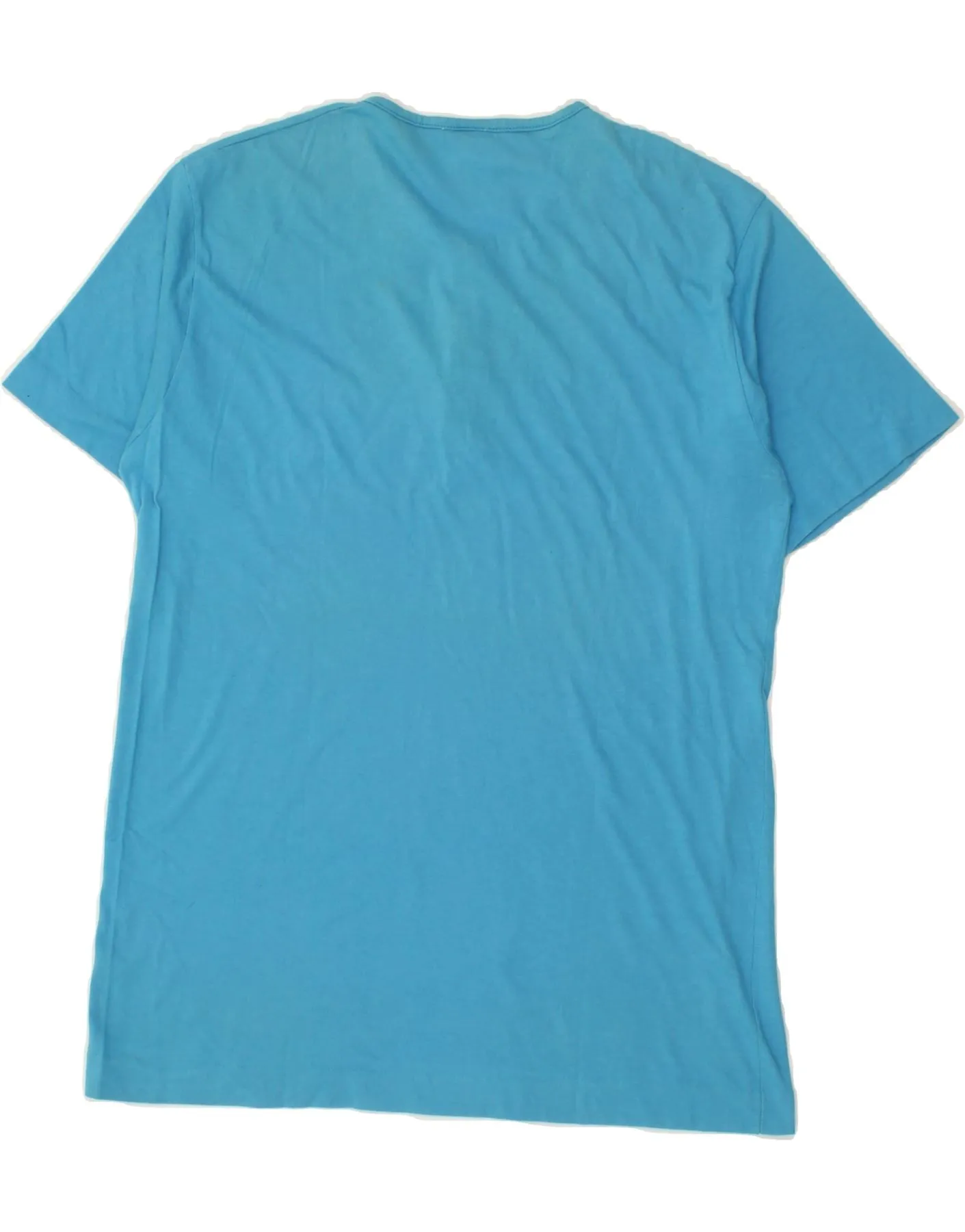 BENETTON Womens T-Shirt Top UK 14 Medium Blue Cotton