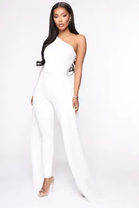 Better Be Sure Mesh Jumpsuit - Off White