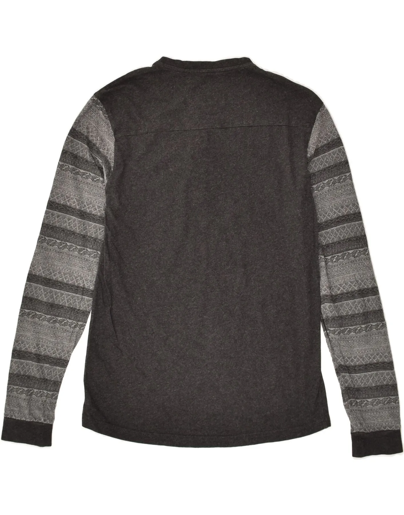 BILLABONG Mens Top Long Sleeve XS Grey Colourblock Cotton
