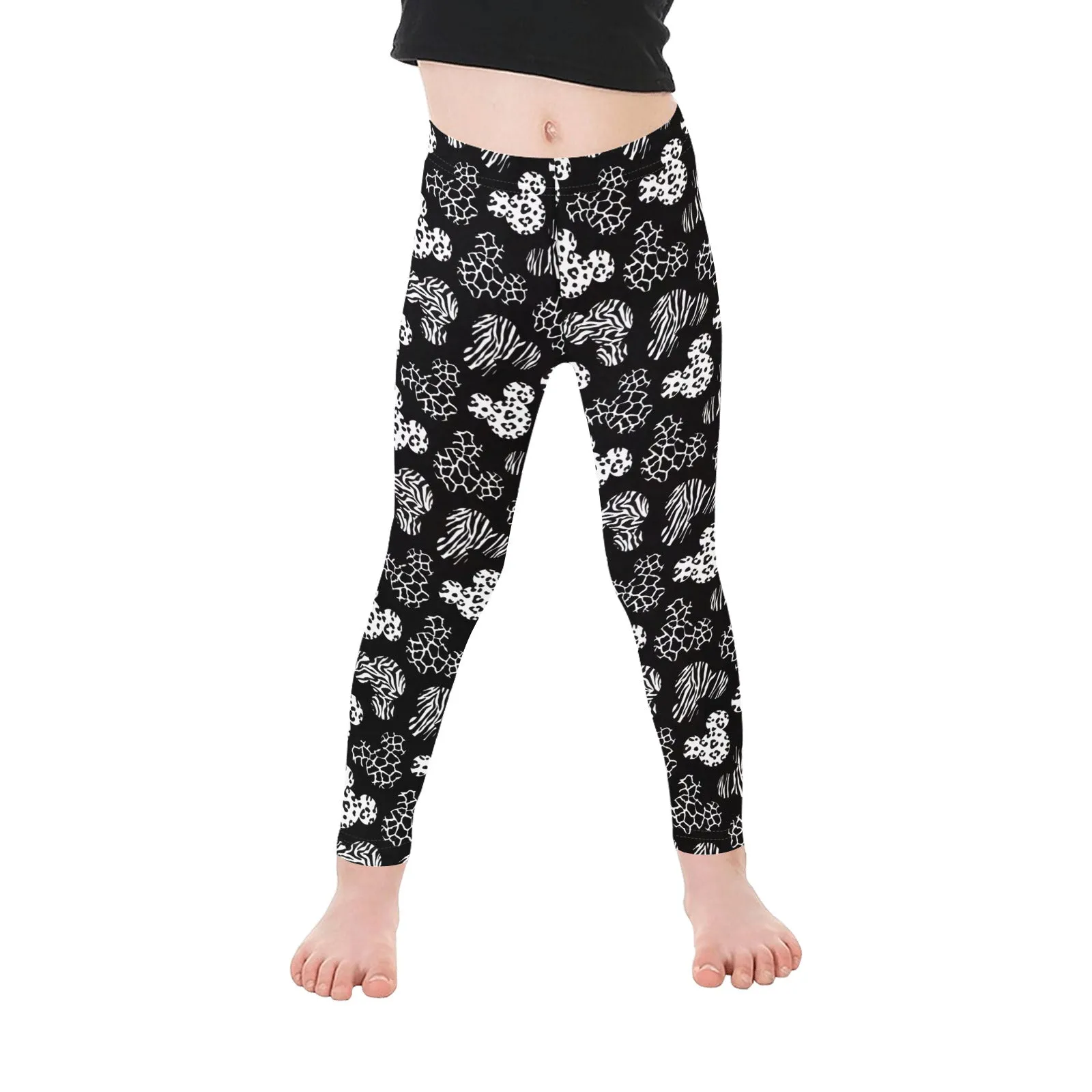Black And White Animal Prints Kid's Leggings