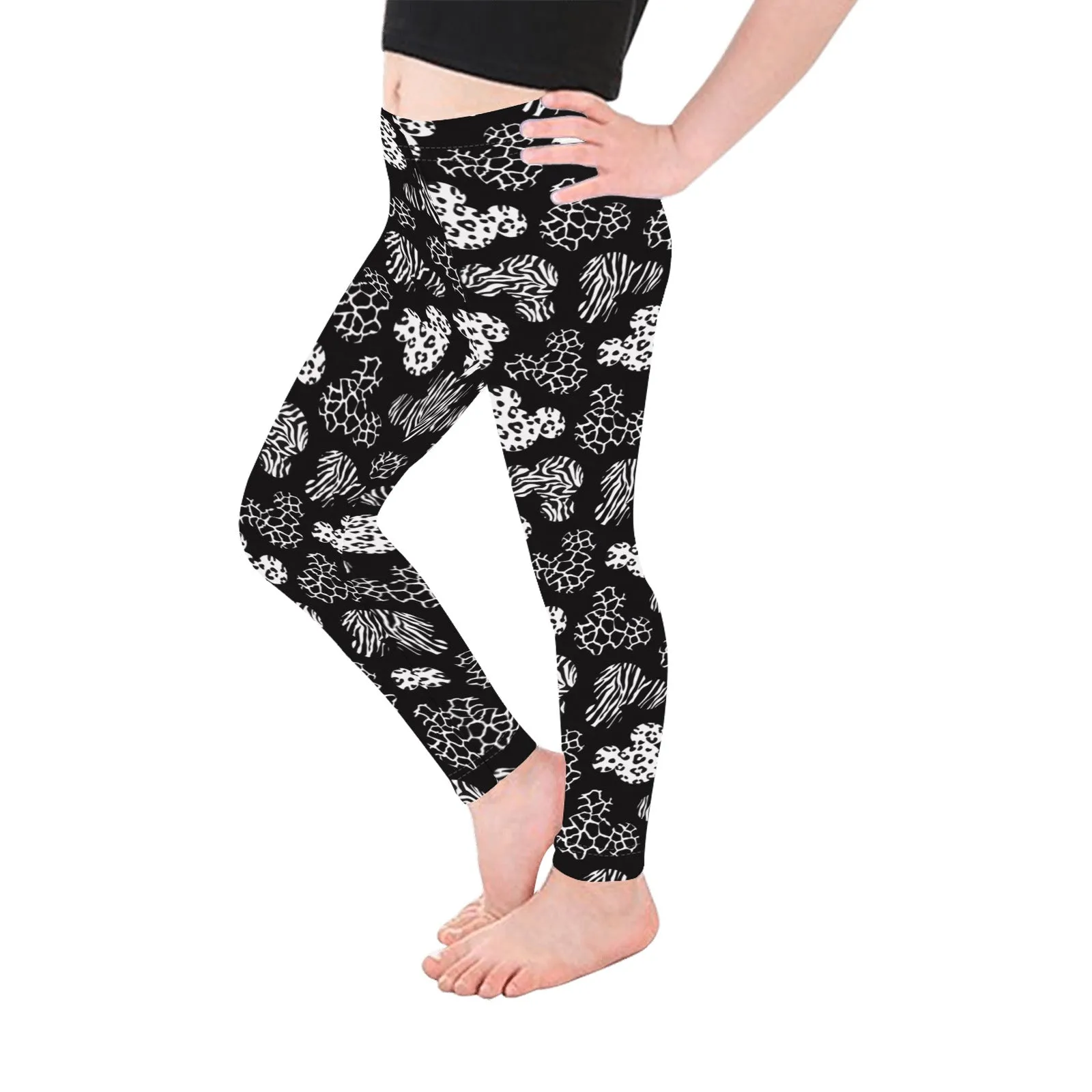 Black And White Animal Prints Kid's Leggings