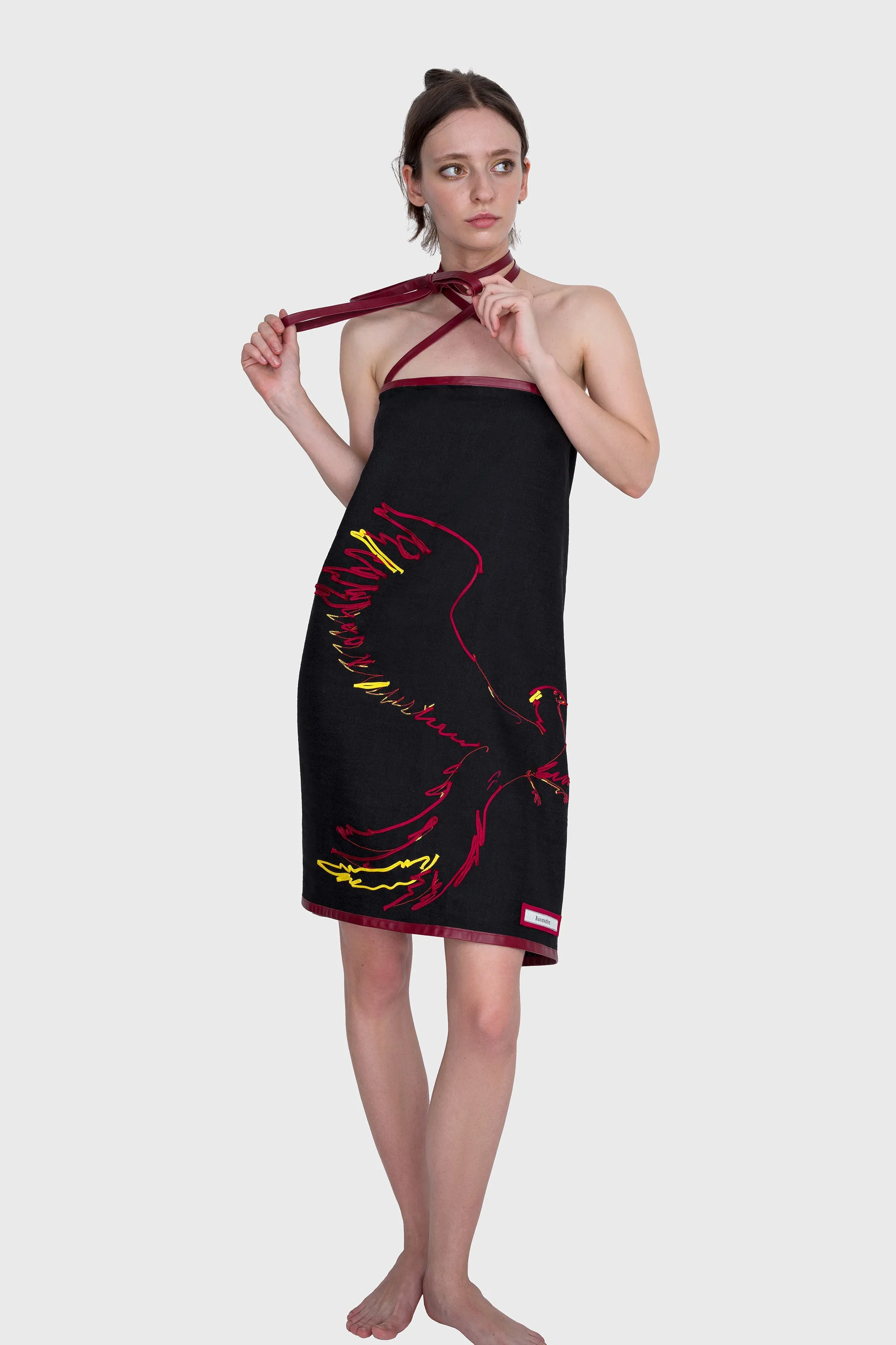 Black Phoenix Dress / Skirt / Coat / Scarf
