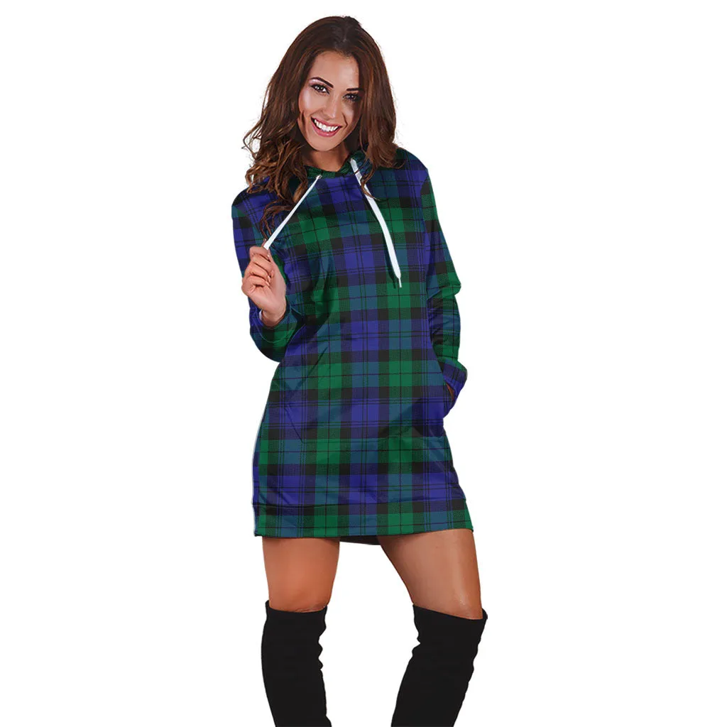 Black Watch Modern Tartan Hoodie Dress