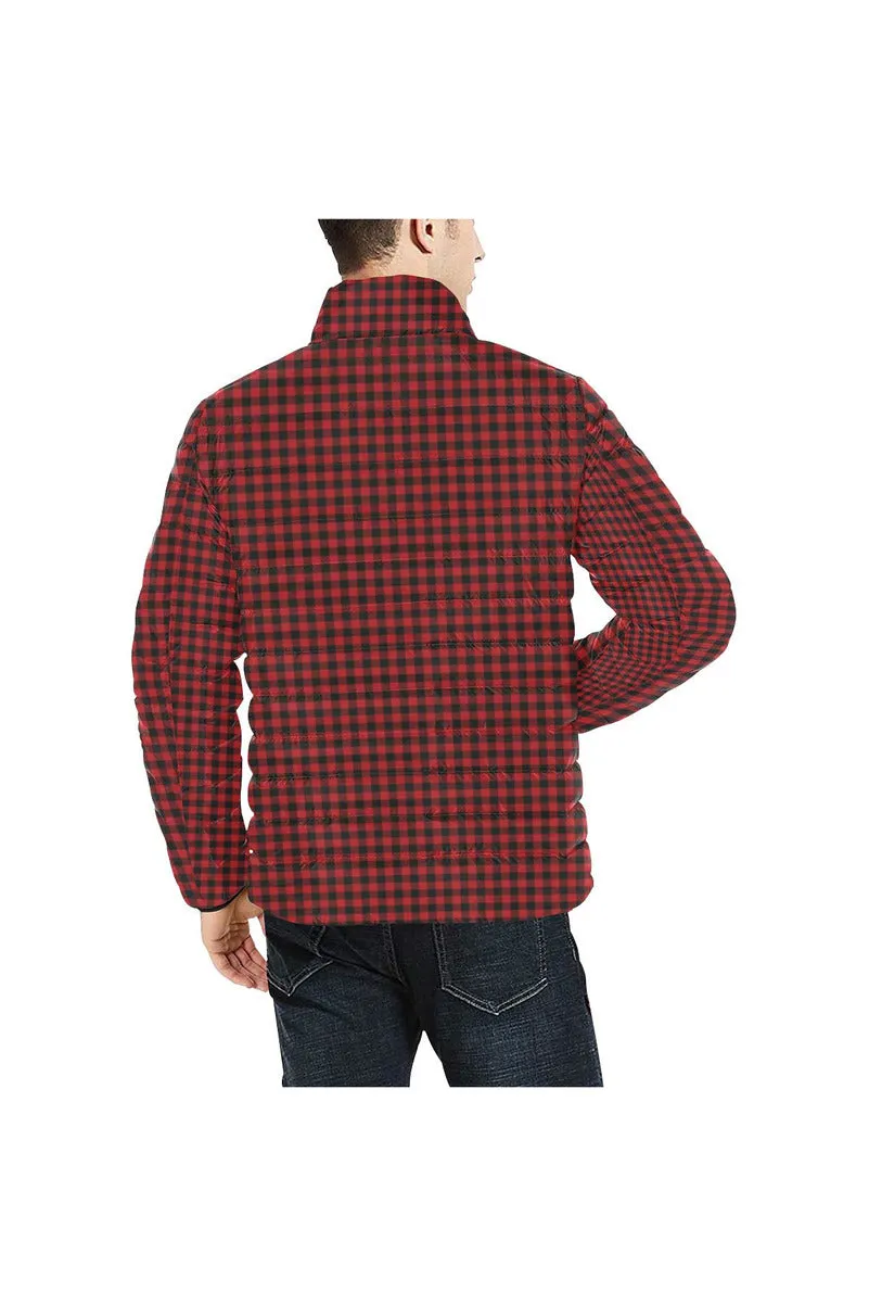 Buffalo Plaid Men's Stand Collar Padded Jacket
