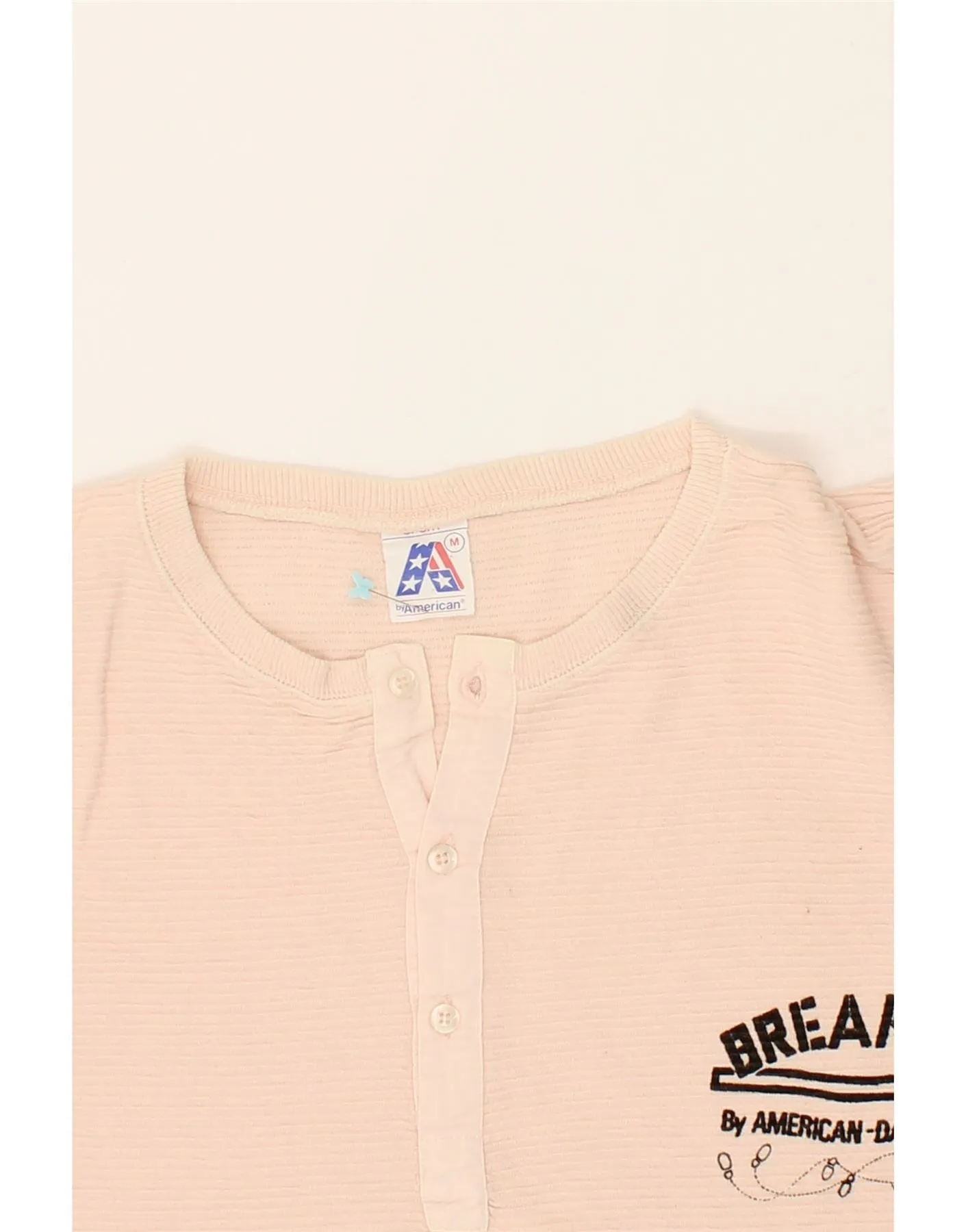 BY AMERICAN Mens Graphic T-Shirt Top Medium Pink Cotton