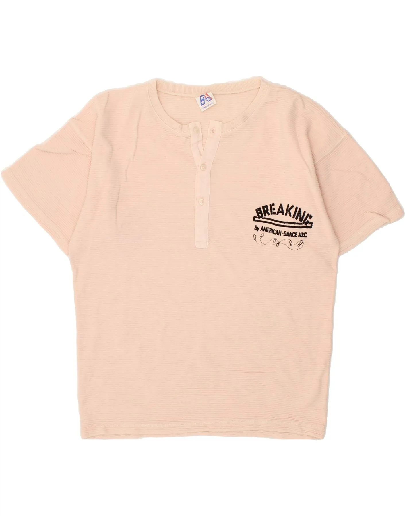 BY AMERICAN Mens Graphic T-Shirt Top Medium Pink Cotton