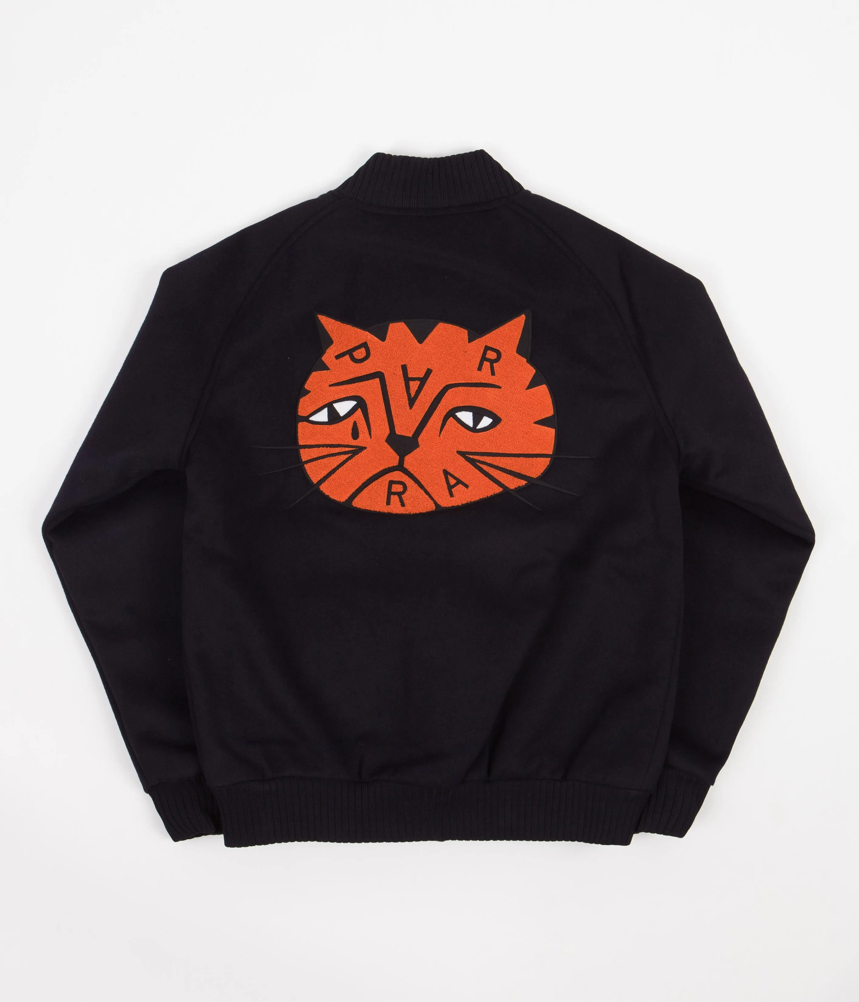 by Parra Sad Pencil Wool Varsity Jacket - Navy Blue