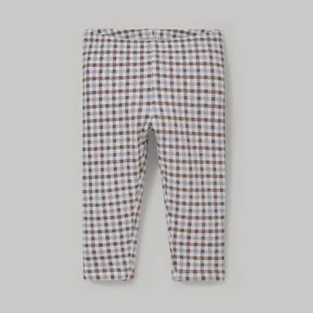 CA Baby Brown Check Fleece Tights 3661