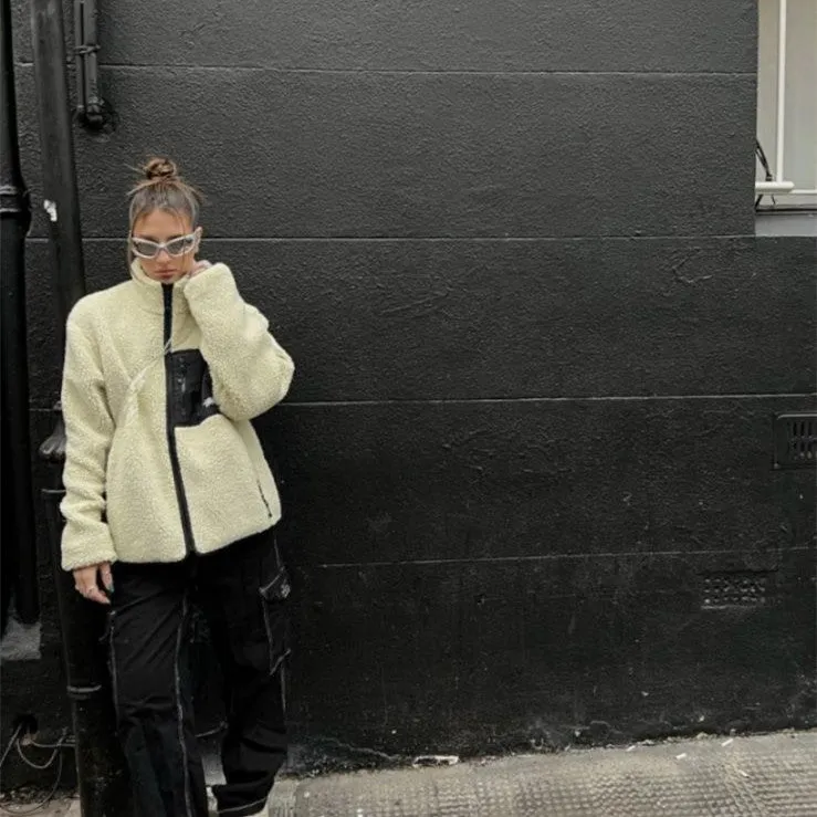 Casual Loose Two-sided Lamb Wool Jacket