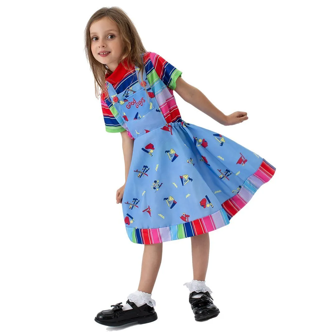 child's kids Chucky Costume Boy Jumpsuit Girls Dress stage Halloween