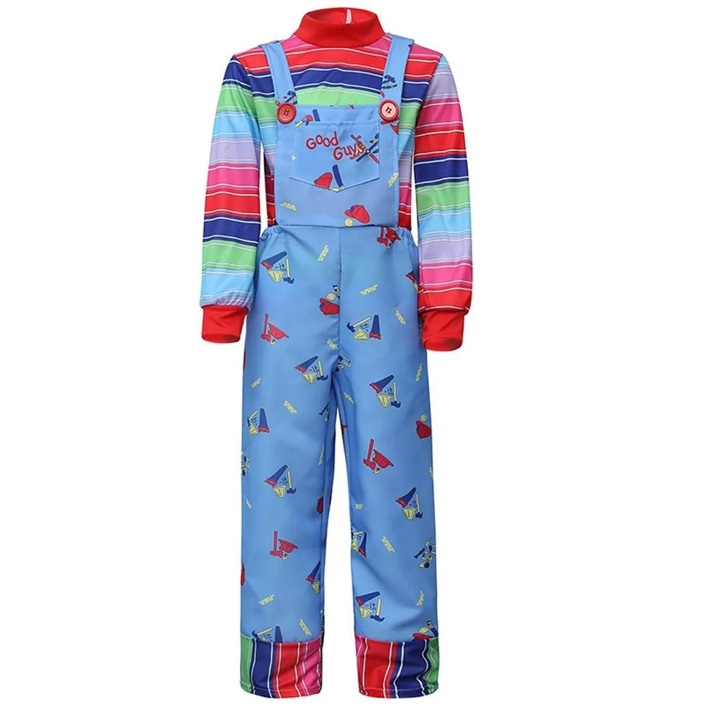 child's kids Chucky Costume Boy Jumpsuit Girls Dress stage Halloween