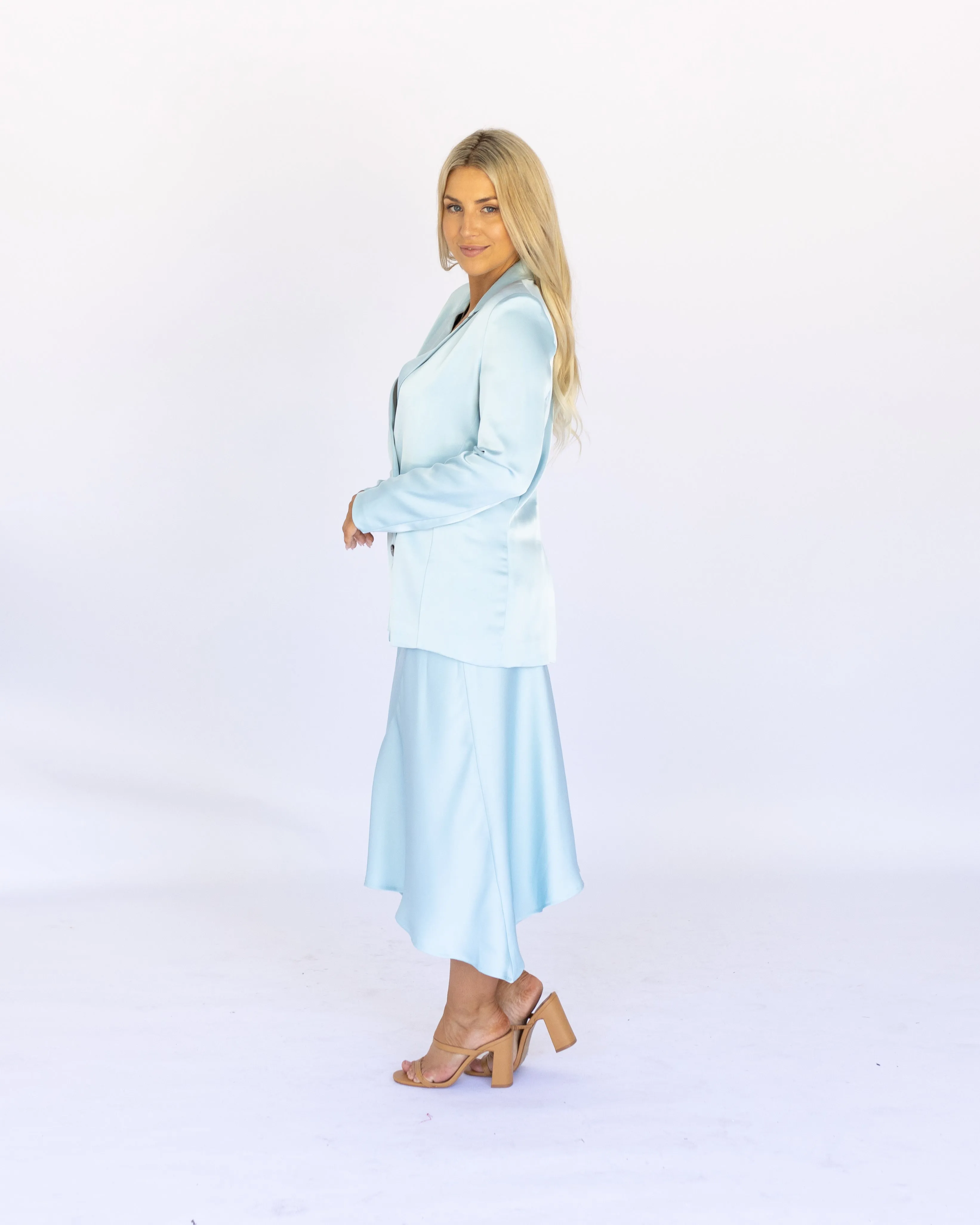 Coco Tailored Jacket - Sky Blue