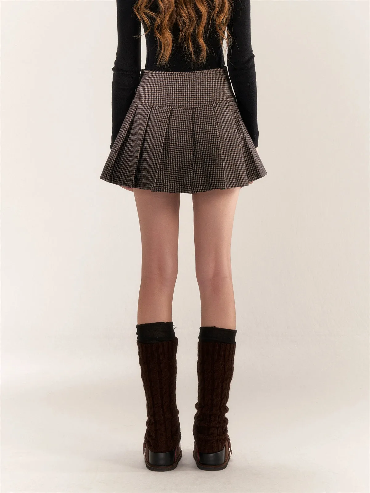 Color Block & Striped Faux Lamb Wool Coat