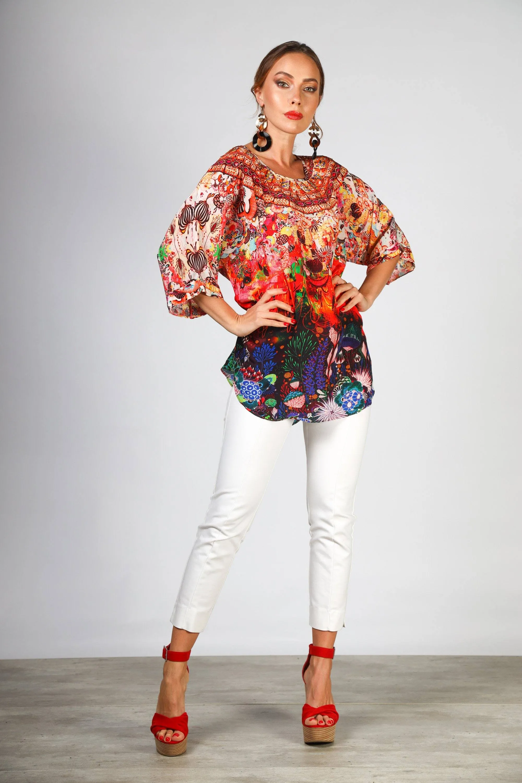 CORRALLE - KAFTAN TOP (Shorter Style)