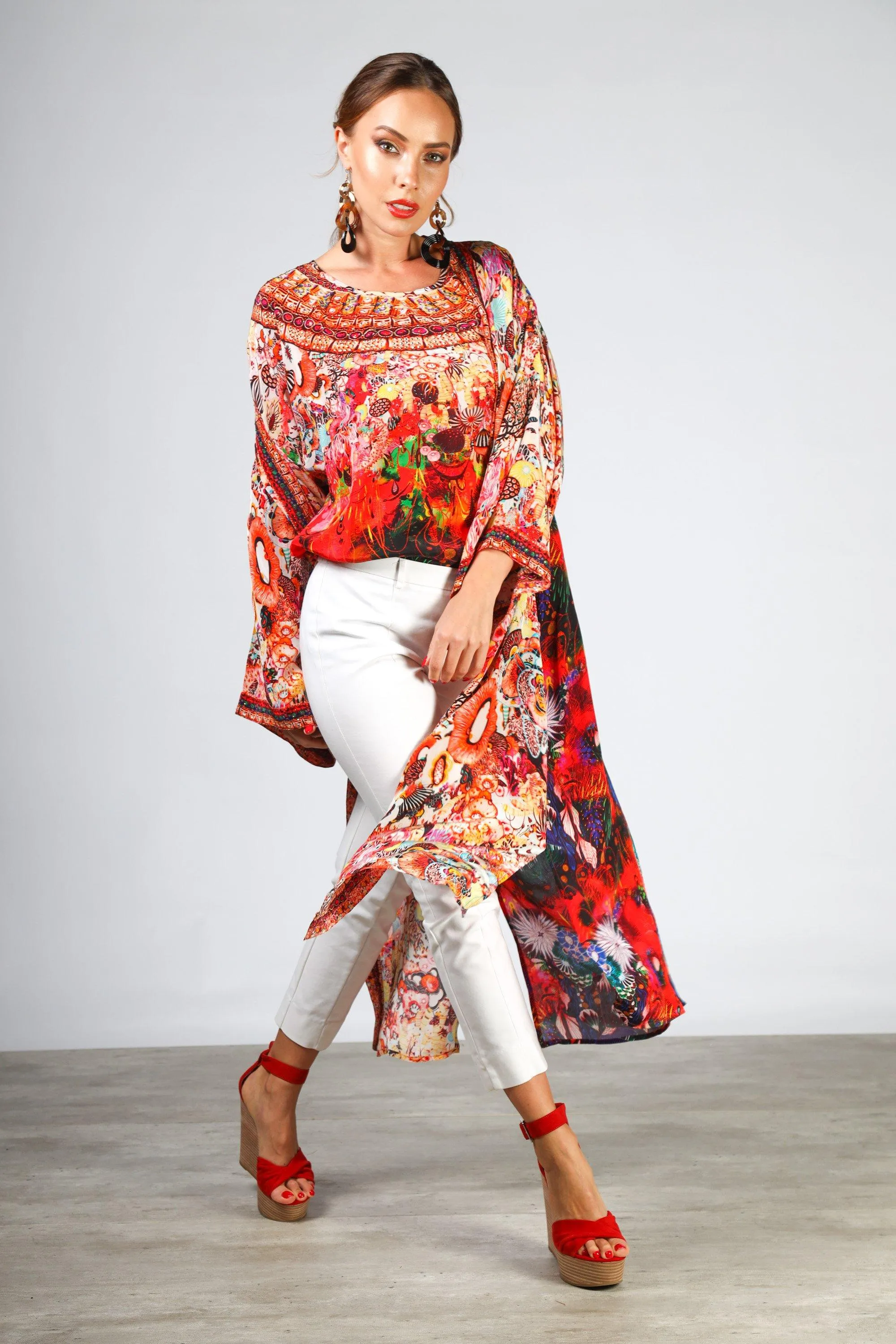 CORRALLE - KAFTAN TOP (Shorter Style)