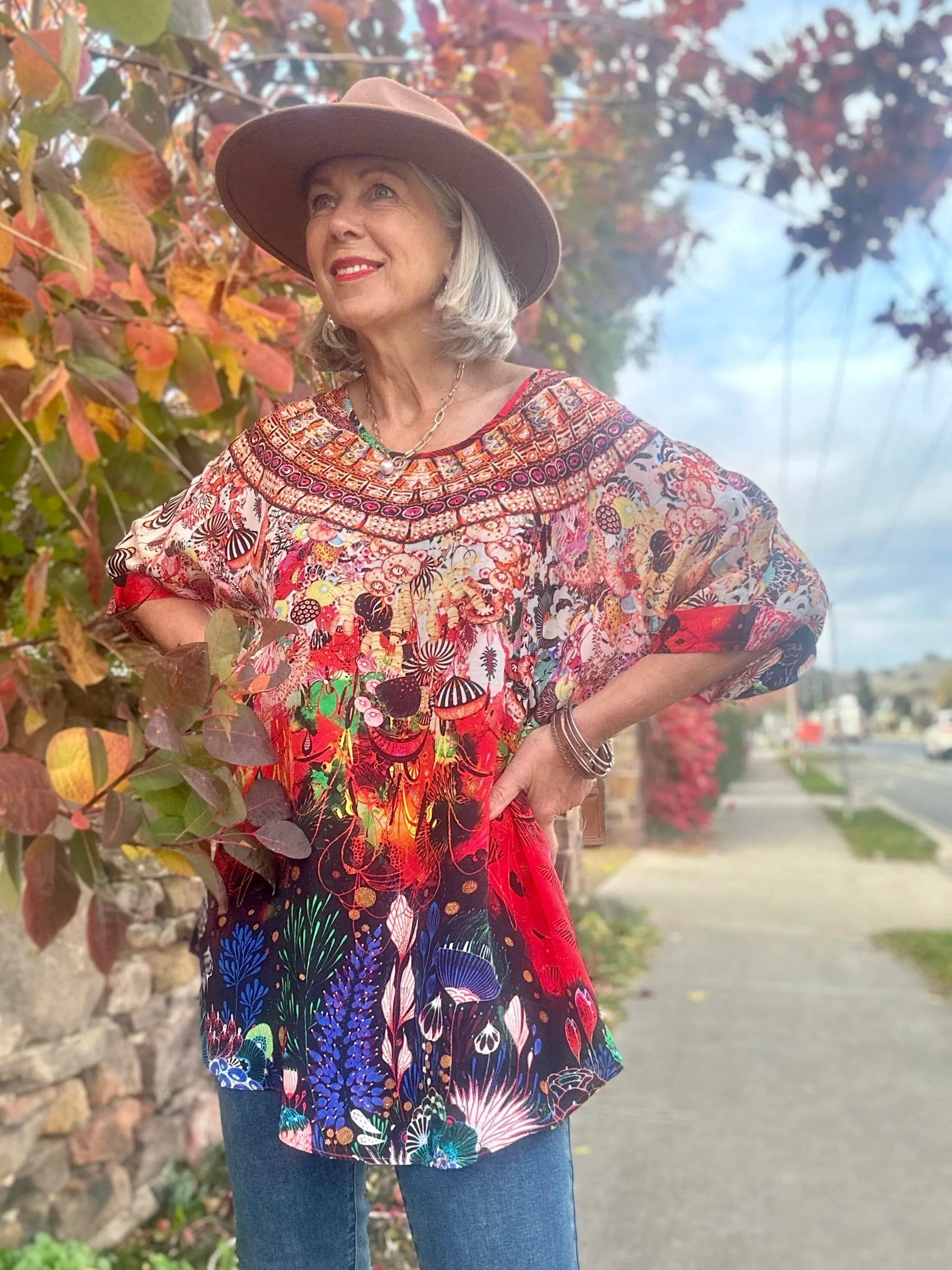 CORRALLE - KAFTAN TOP (Shorter Style)