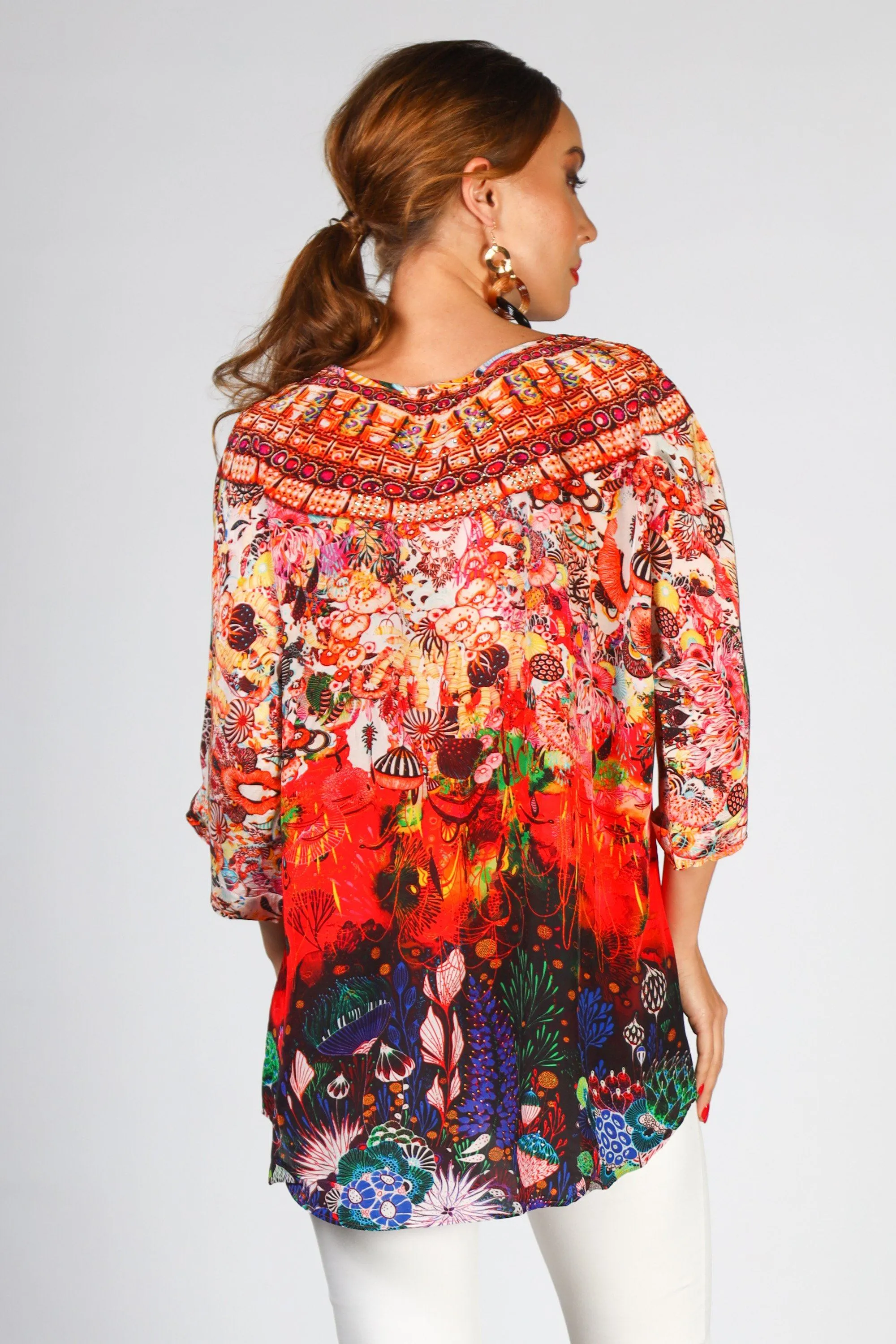 CORRALLE - KAFTAN TOP (Shorter Style)