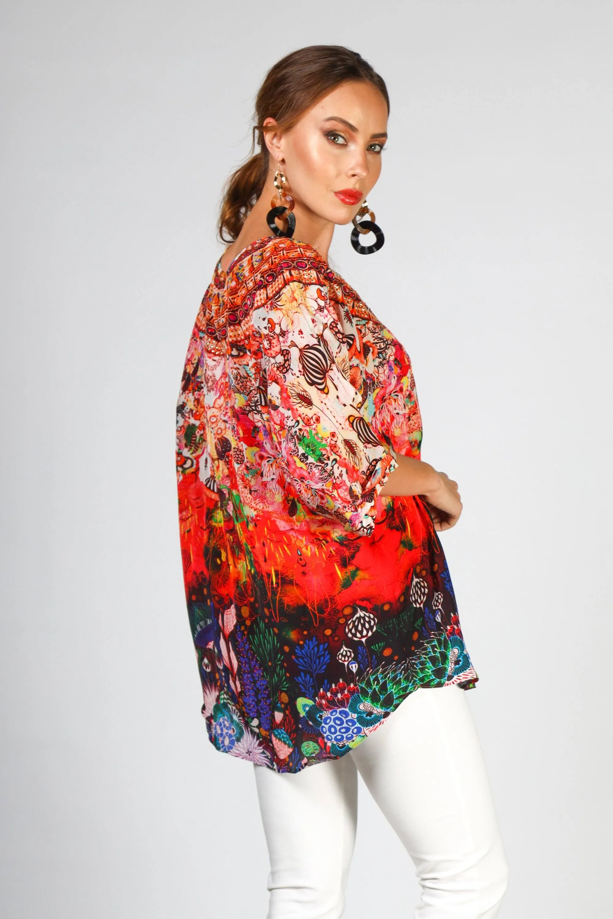 CORRALLE - KAFTAN TOP (Shorter Style)