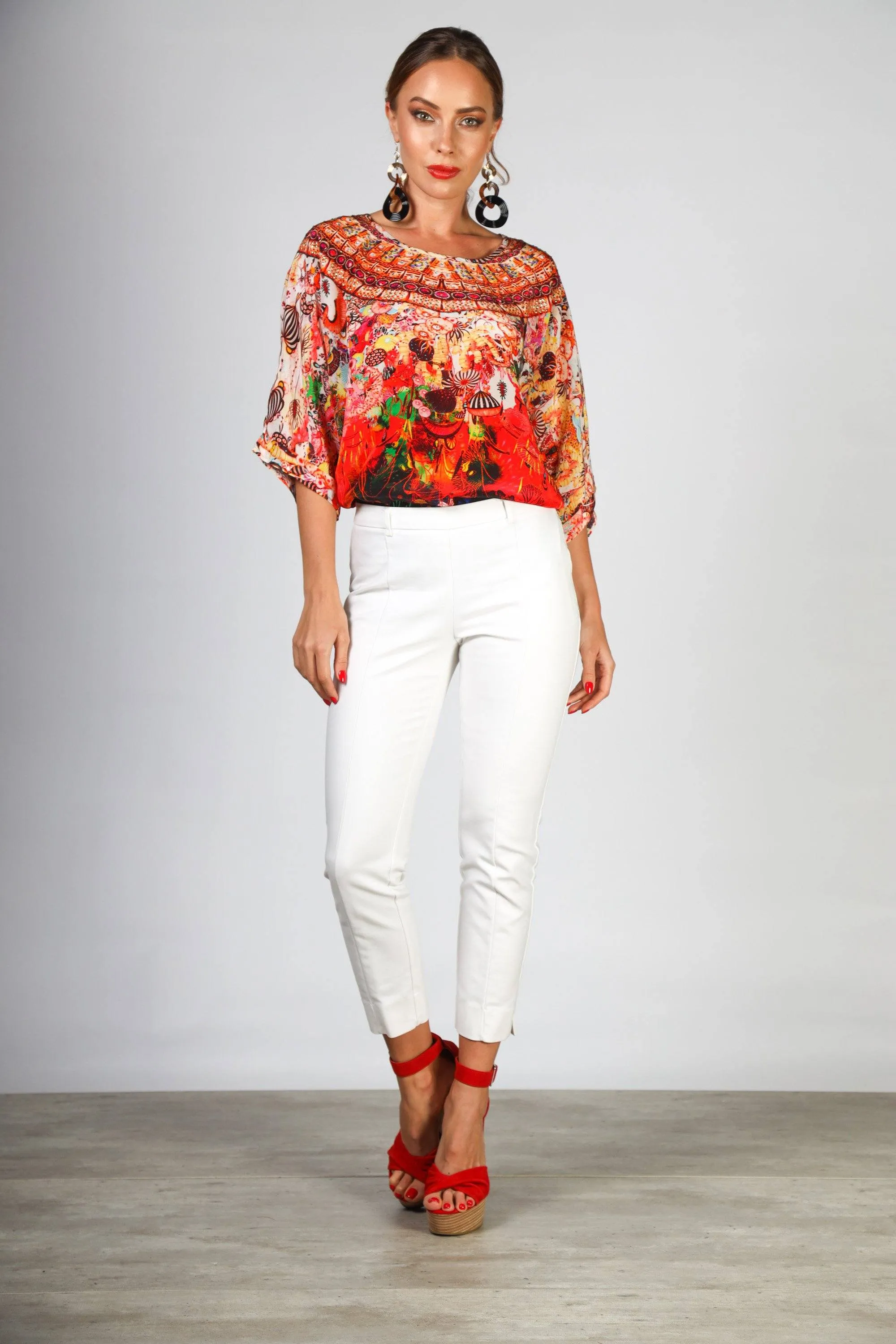 CORRALLE - KAFTAN TOP (Shorter Style)