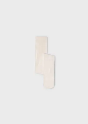 Cotton Blend Tights, Off-White, Toddler/Big Kid
