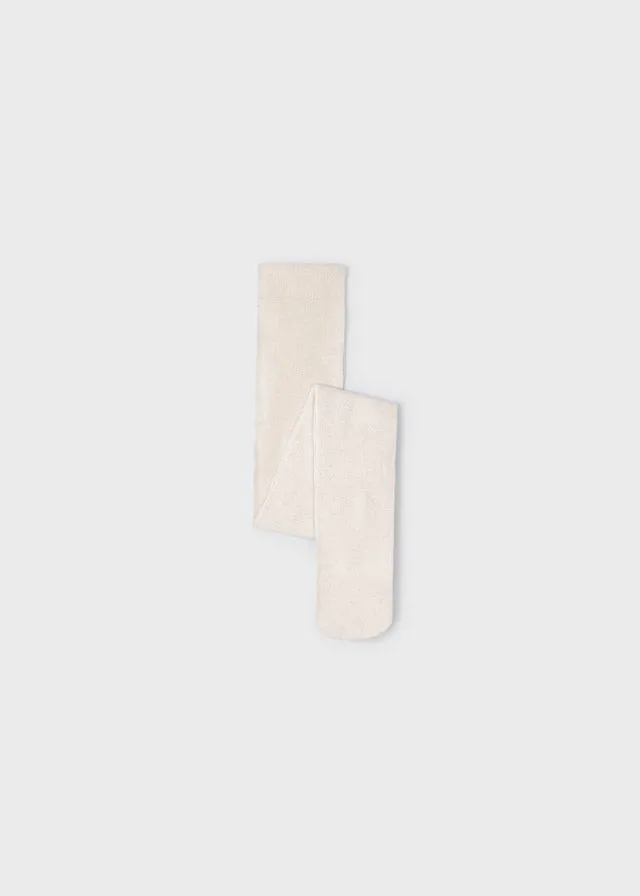 Cotton Blend Tights, Off-White, Toddler/Big Kid